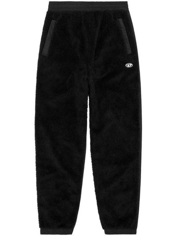 Fleece Nylon Track Pants Black - DIESEL - BALAAN 1