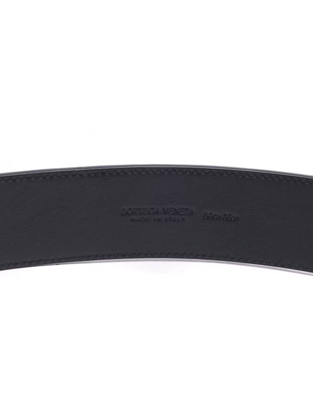 Intrecciato Buckle Leather Belt Black - BOTTEGA VENETA - BALAAN 7