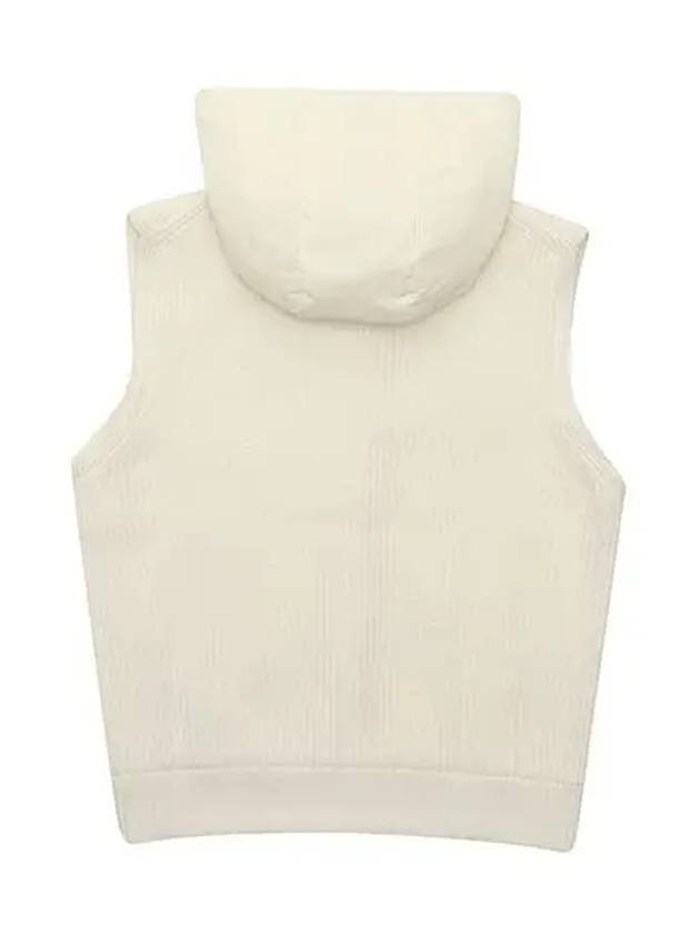 Women s Fall Front Woven Mix Padding Vest 2032LXVC IVORY - BLACK&WHITE - BALAAN 2