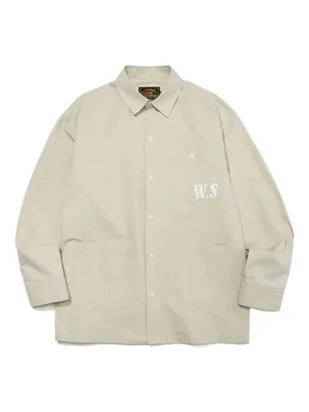 Military Utility Cotton Double Pocket Shirt Ivory - OGARP - BALAAN 1