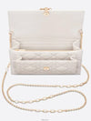 Lady Chain Canage Lambskin Pouch Bag White - DIOR - BALAAN 5