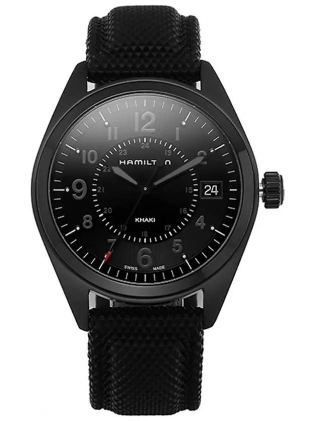 Men's Khaki Field Quartz Movement Dial Watch Black - HAMILTON - BALAAN 5