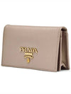 Vitello Gold Logo Saffiano Card Holder Powder Pink - PRADA - BALAAN 3