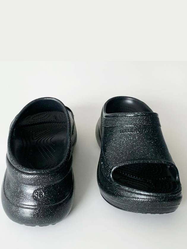 Crocs Fully Purforated Iridescent Rubber Slippers Black - BALENCIAGA - BALAAN 4