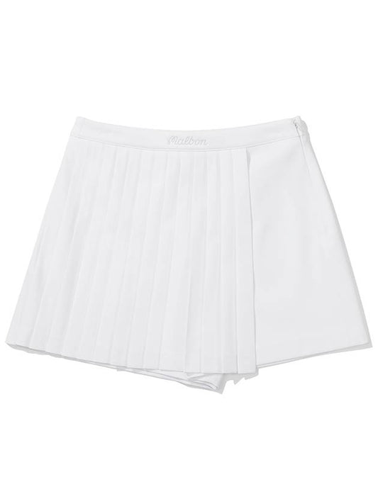 Pleated look shorts WHITE WOMAN - MALBON GOLF - BALAAN 1