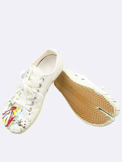 Maison Margiela S58WS0112 Paint Drop Tabi White Women s Sneakers 220MM - MAISON MARGIELA - BALAAN 2