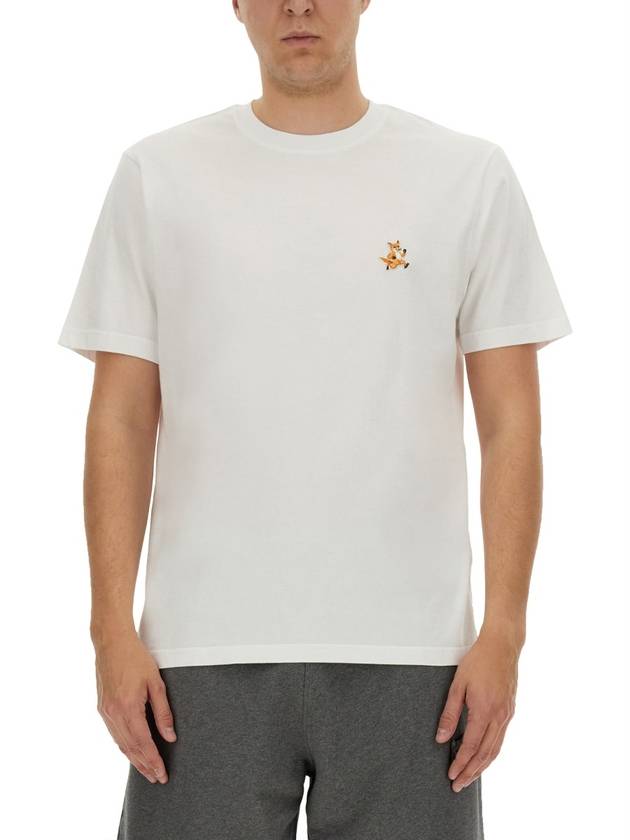 Speedy Fox Patch Comfort Short Sleeve T-Shirt White - MAISON KITSUNE - BALAAN 10