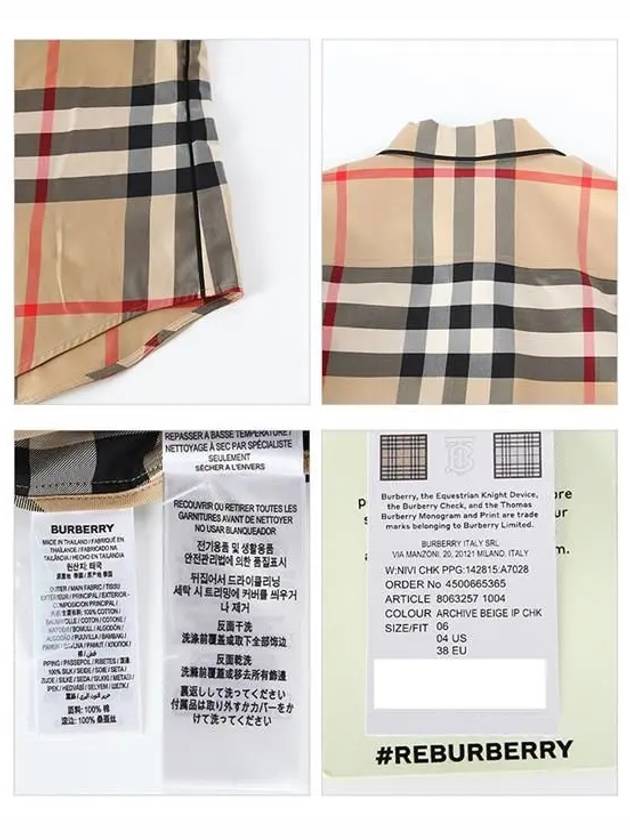 Vintage Check Cotton Long Sleeves Shirt Archive Beige - BURBERRY - BALAAN.