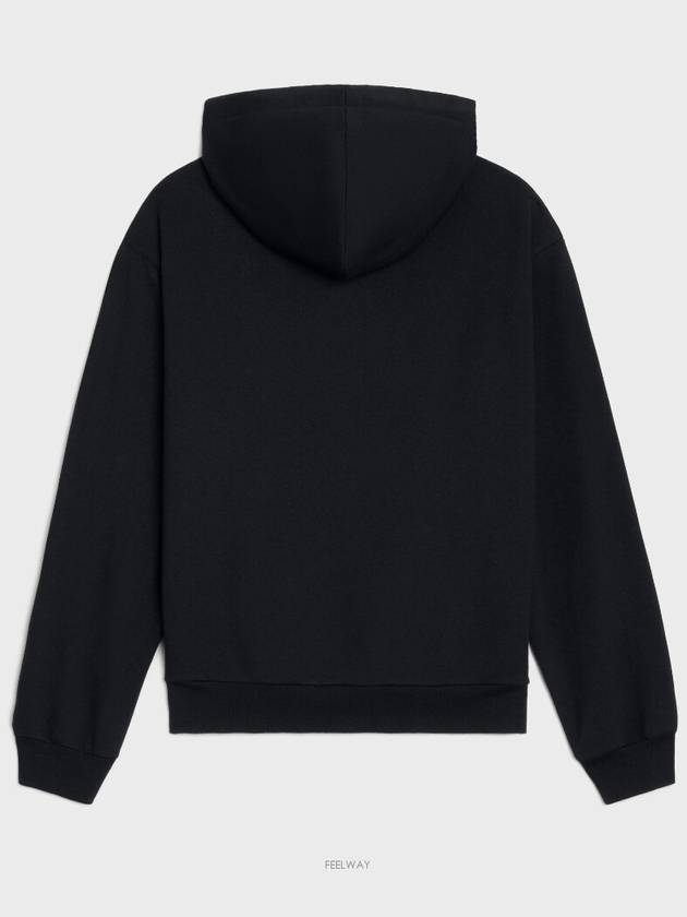 Triomphe Loose Cotton Cashmere Hoodie Black - CELINE - BALAAN 3