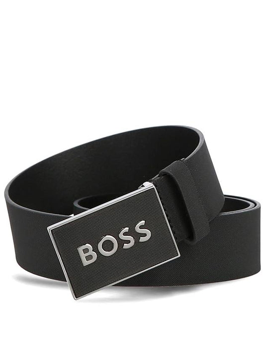 Lettering Logo Leather Belt Black - HUGO BOSS - BALAAN 2