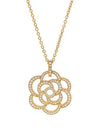 Camellia necklace 18K pink gold full pave diamond 4ET0098 - CHANEL - BALAAN 1