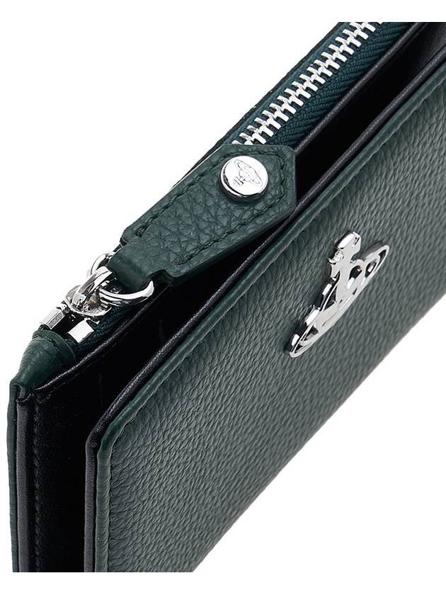 Slim Flat Card Wallet Green - VIVIENNE WESTWOOD - BALAAN 8