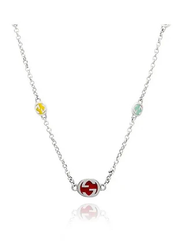 Women's Interlocking G Necklace YBB728953001 Silver - GUCCI - BALAAN 3