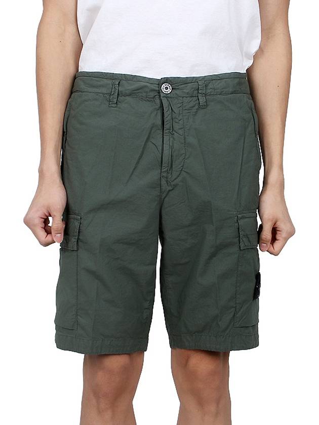 Light Stretch Cotton Bermuda Shorts Dark Green - STONE ISLAND - BALAAN 2