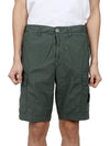 Light Stretch Cotton Bermuda Shorts Dark Green - STONE ISLAND - BALAAN 3