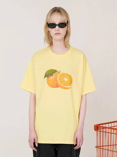 Orange Short Sleeve T-Shirt Light Yellow - UNALLOYED - BALAAN 2