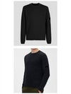 Lens Ribbed Crew Neck Knit Top Black - CP COMPANY - BALAAN 6