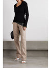 Bottega Veneta Brown Leather Jeans - BOTTEGA VENETA - BALAAN 2