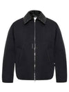 Intrecciato Leather Collar Tech Nylon Puffer Jacket Black - BOTTEGA VENETA - BALAAN 2