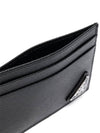 Saffiano Leather Card Holder Black - PRADA - BALAAN 4