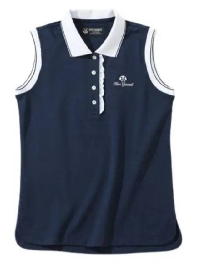 Golf Wear Women s Sleeveless T Shirt HHW 2A AP53 NAVY - HORN GARMENT - BALAAN 1