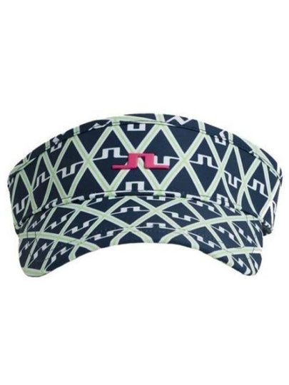 Women's Bonnie Print Visor Geo JL Navy - J.LINDEBERG - BALAAN 2