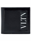 Black leather logo bifold wallet QY0P0654YYW - VALENTINO - BALAAN 1