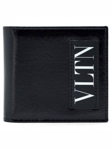 Black leather logo bifold wallet QY0P0654YYW - VALENTINO - BALAAN 1