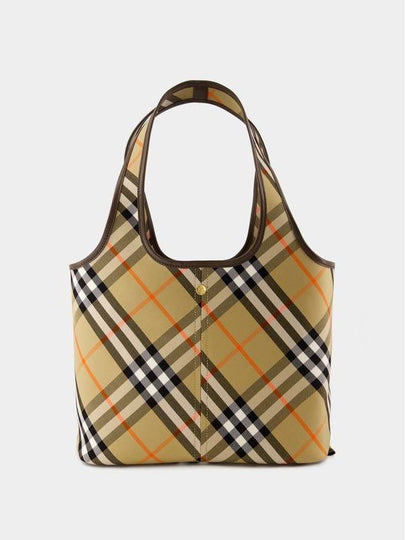 Check Small Tote Bag Sand - BURBERRY - BALAAN 2