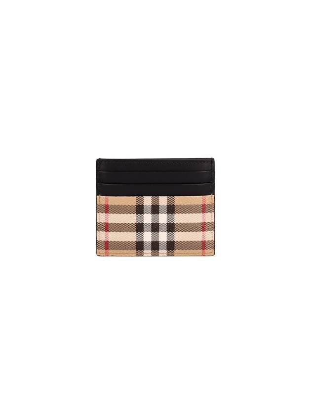 Check Leather Card Wallet Beige - BURBERRY - BALAAN 2