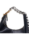 Women's Framy Small Zipper Shoulder Bag Black - STELLA MCCARTNEY - BALAAN 9