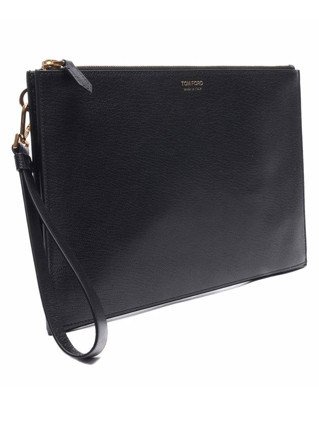 Flat Leather Clutch Bag - TOM FORD - BALAAN.