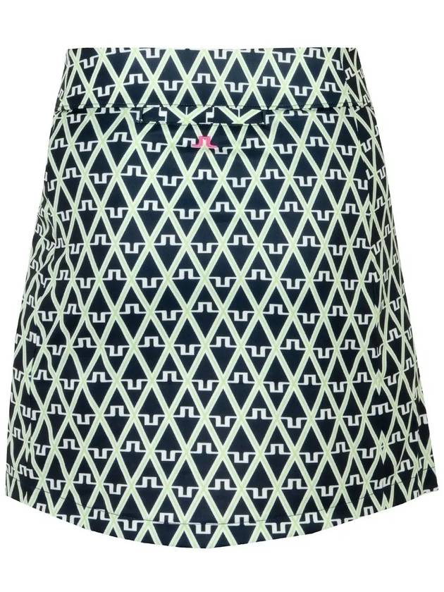 Women s Amelie Print Golf Skirt Geo Navy GWSD09352 O500 - J.LINDEBERG - BALAAN 4