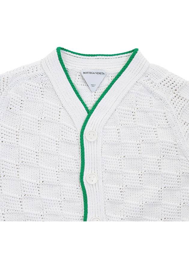 Women's Intrecciato Cardigan White - BOTTEGA VENETA - BALAAN.