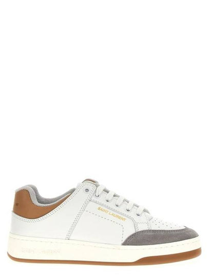 Sl61 Smooth Leather Suede Low Top Sneakers White - SAINT LAURENT - BALAAN 2