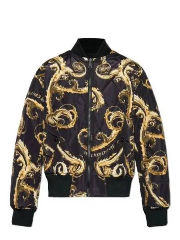 Jeans Couture Reversible Bomber Jacket Black Gold - VERSACE - BALAAN 2