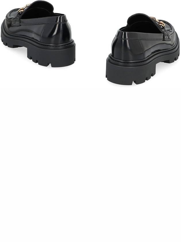 Leather Fringe Loafers Black - TOD'S - BALAAN 5