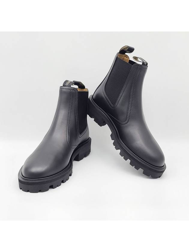 Margaret Calfskin Chelsea Boots Black - CELINE - BALAAN.