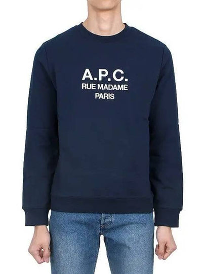 Rufus Embroidery Logo Sweatshirt Navy - A.P.C. - BALAAN 2