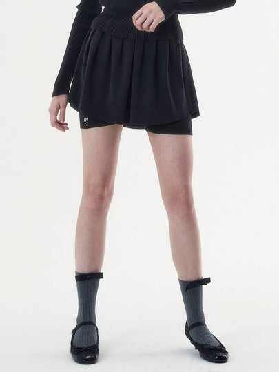 Cashmere Ballerina Flare Knit Mini Skirt Black - MSKN2ND - BALAAN 2