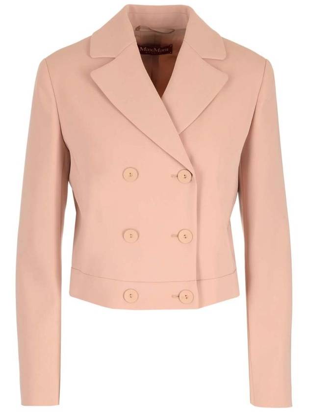 Women's Acciaio Caddy Cropped Jacket Pink - MAX MARA - BALAAN 1