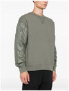 Diagonal Raised Fleece Mixed Quilted Crew Neck Sweatshirt Green - CP COMPANY - BALAAN 3