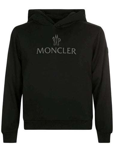 Women's Logo Hoodie Black - MONCLER - BALAAN 1