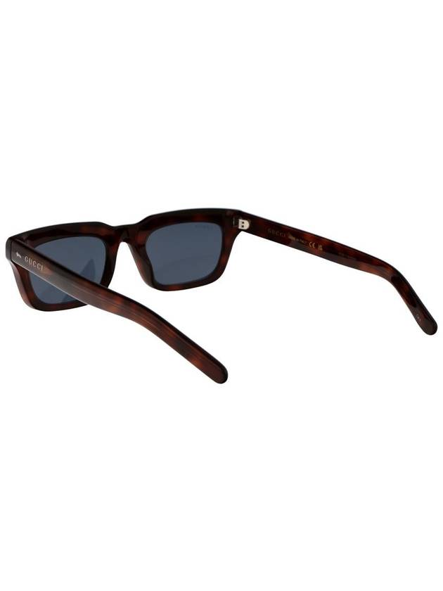 Eyewear Logo Rectangular Frame Sunglasses Dark Havana - GUCCI - BALAAN 5