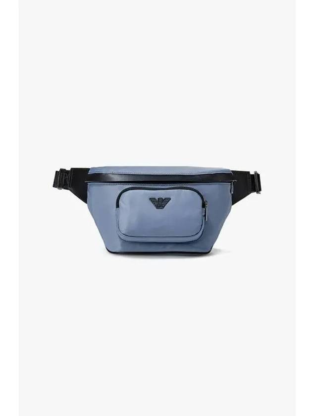 Men s Eagle Logo Recycled Nylon Belt Bag Dark Blue - EMPORIO ARMANI - BALAAN 1