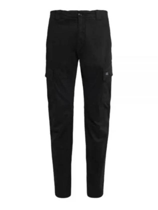 Stretch Sateen Cargo Straight Pants Black - CP COMPANY - BALAAN 2