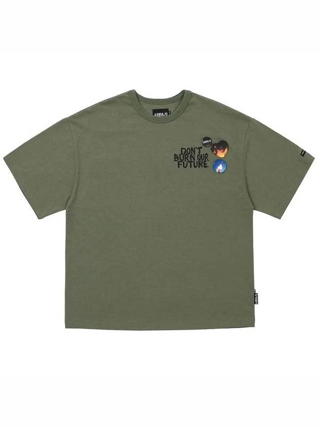 DBOF bag logo short sleeve t-shirt khaki - AJOBYAJO - BALAAN 1