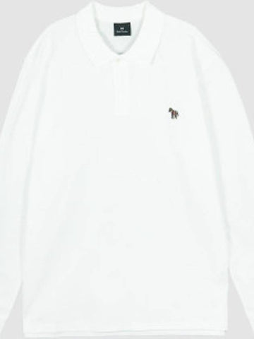 zebra long sleeve polo tee M2R 115L KZEBRA 01 white - PAUL SMITH - BALAAN 1