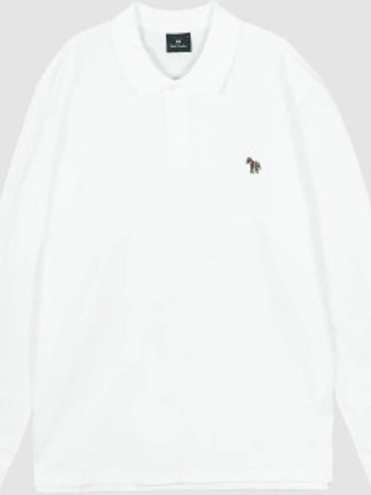 zebra long sleeve polo tee M2R 115L KZEBRA 01 white - PAUL SMITH - BALAAN 1