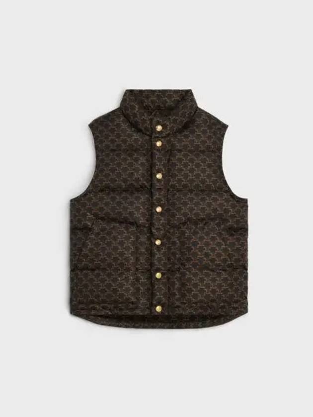 Monogram Nylon Quilted Vest Beige Black Boutique - CELINE - BALAAN 2